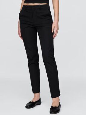 Gap Mid Rise BiStretch Slim Ankle Black Pants Size 8 Cotton Office Work Business
